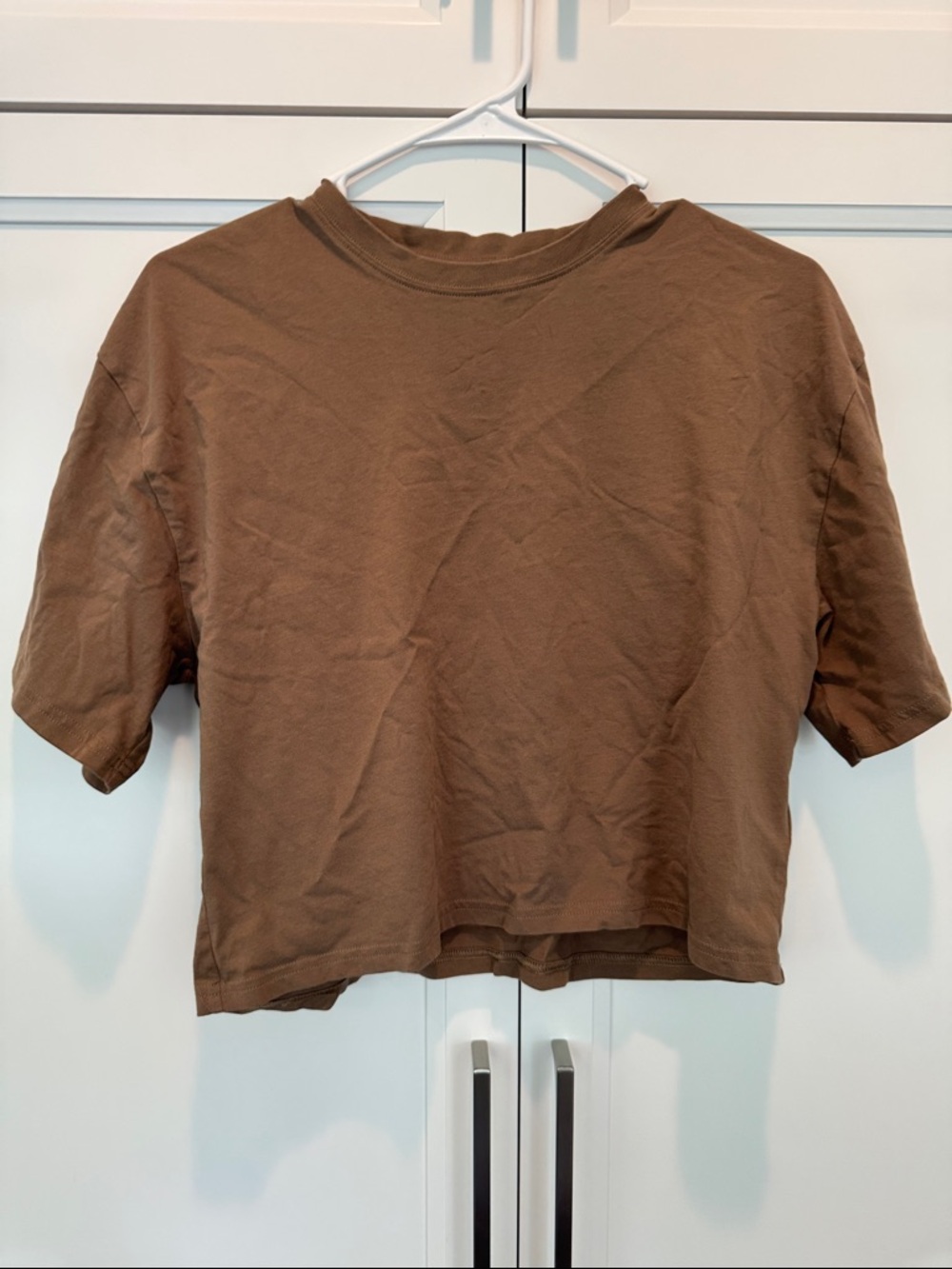 Athleta Short-Sleeve Cropped Tee in Brown